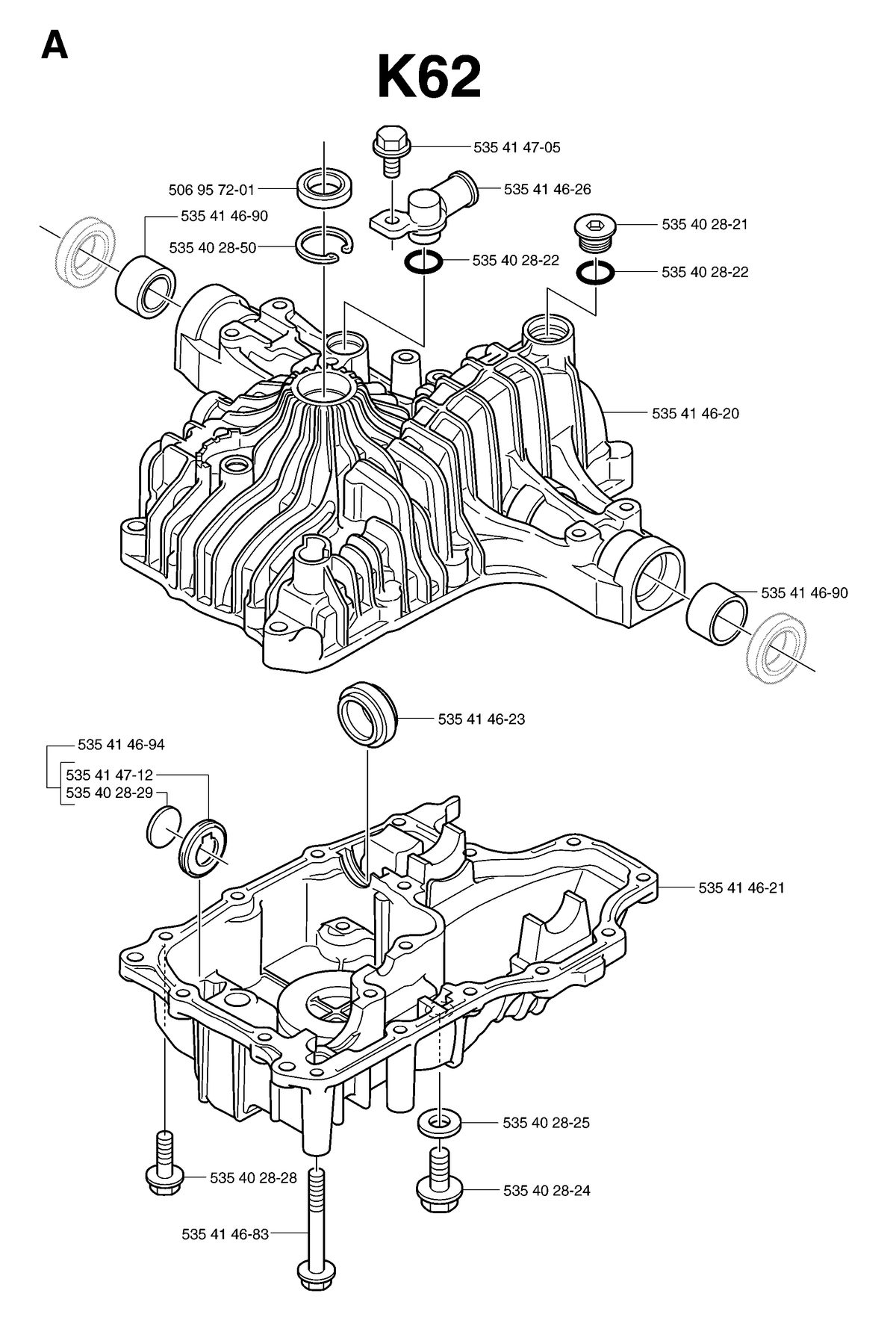 Husqvarna 535402821 onderdelentekening - positie 16