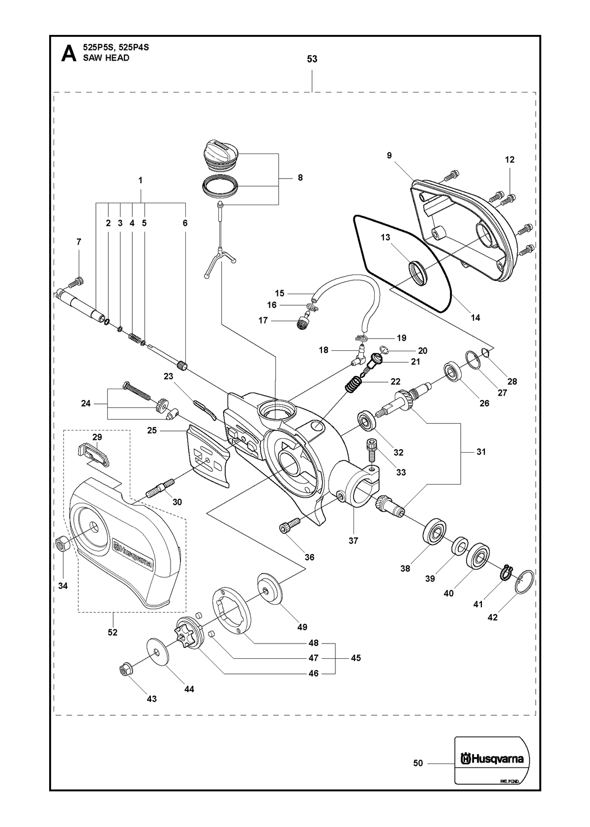Husqvarna 537227401 onderdelentekening - positie 37