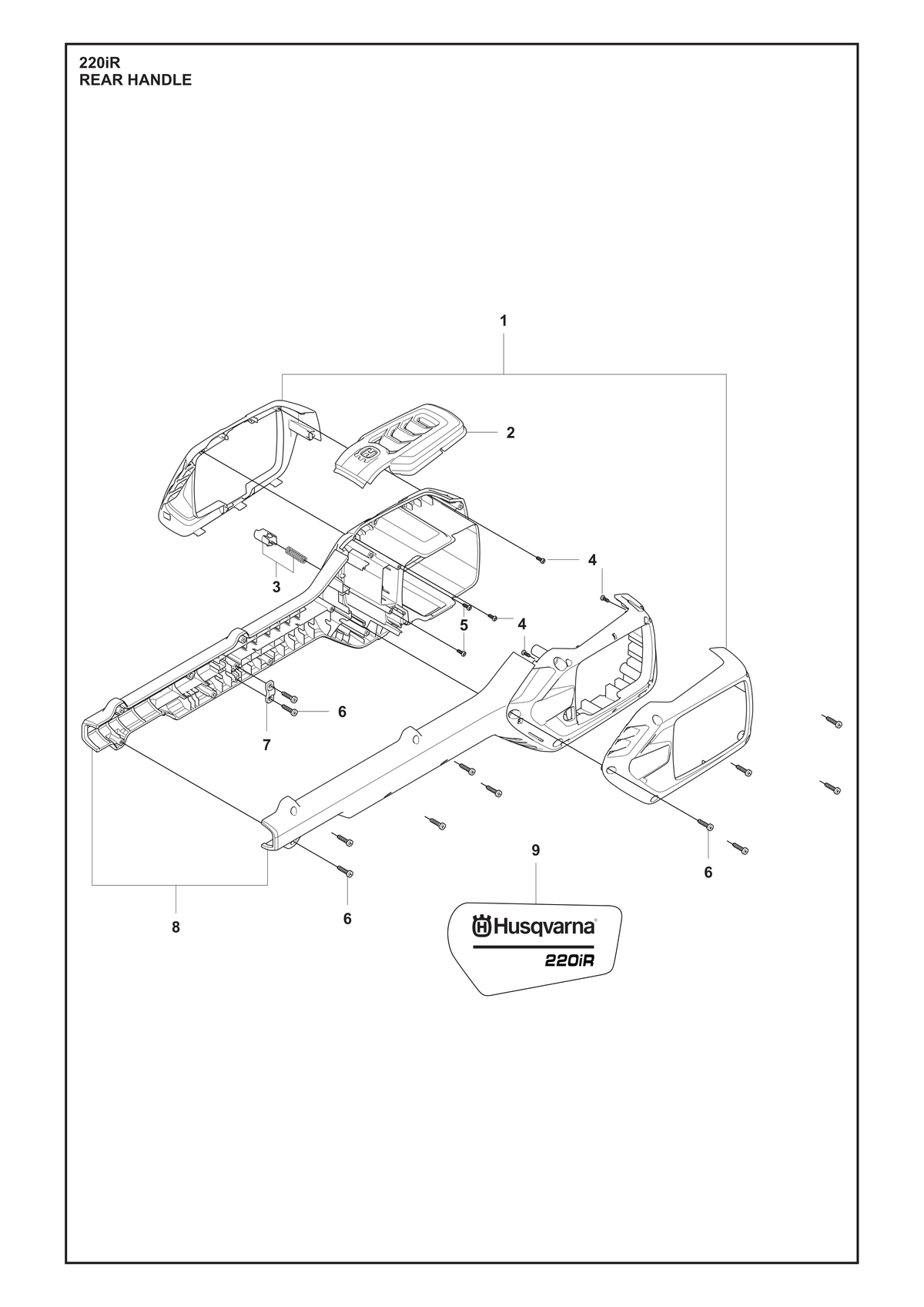 Husqvarna 548191801 onderdelentekening - positie 1