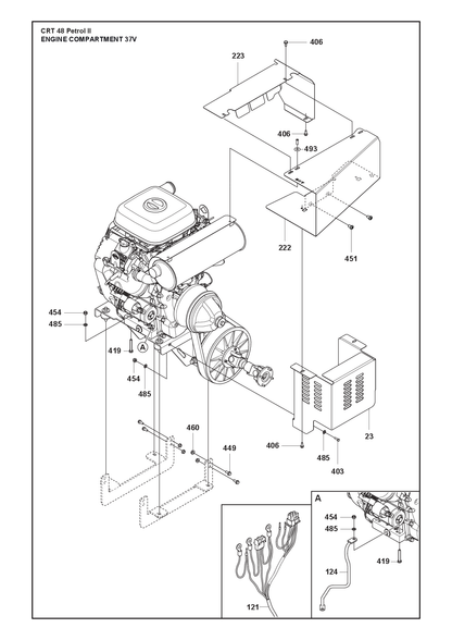 Husqvarna 725246271 onderdelentekening - positie 419