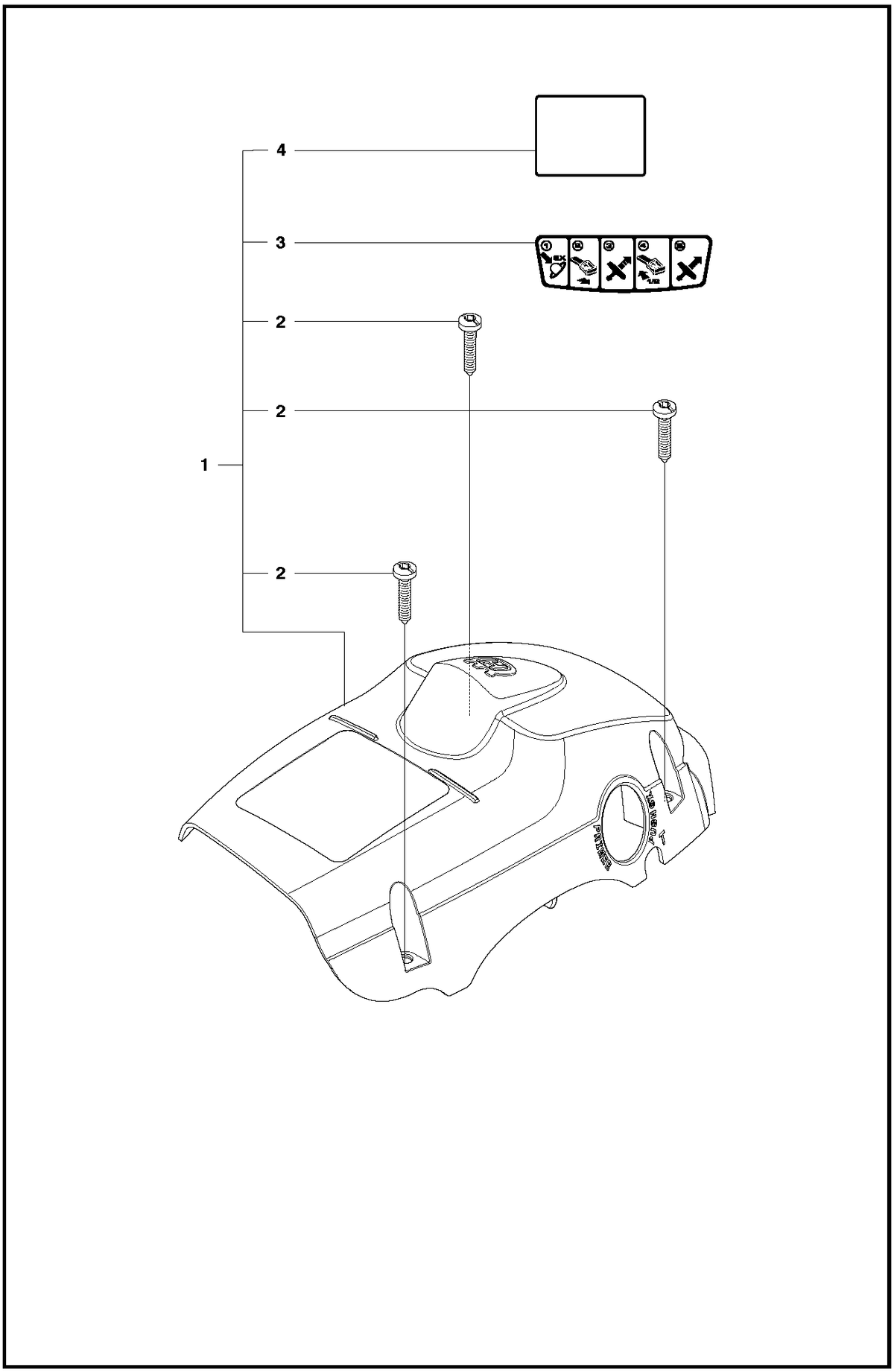 Husqvarna 576543201 onderdelentekening - positie 1