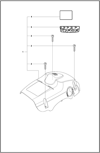 Husqvarna 576543201 onderdelentekening - positie 1