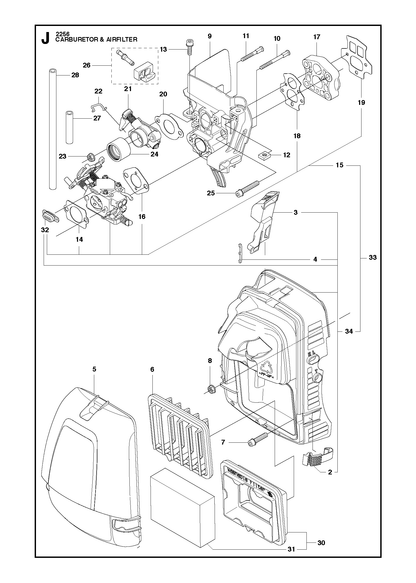 Husqvarna 503740103 onderdelentekening - positie 2