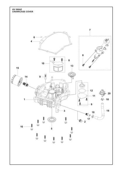 Husqvarna 598607601 onderdelentekening - positie 14