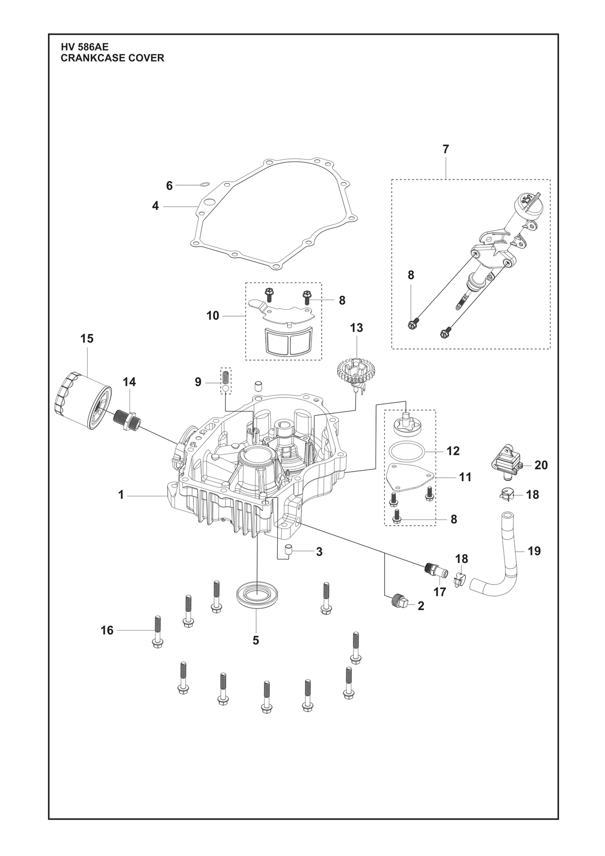 Husqvarna 598600101 onderdelentekening - positie 2