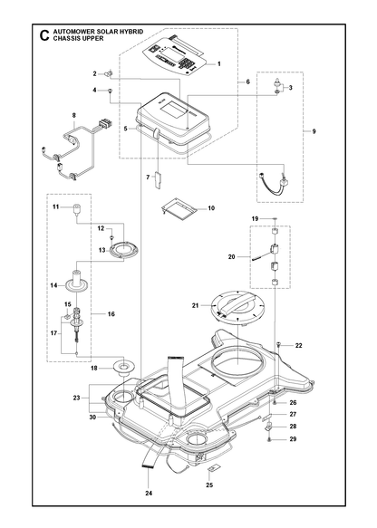 Husqvarna 510747000 onderdelentekening - positie 19