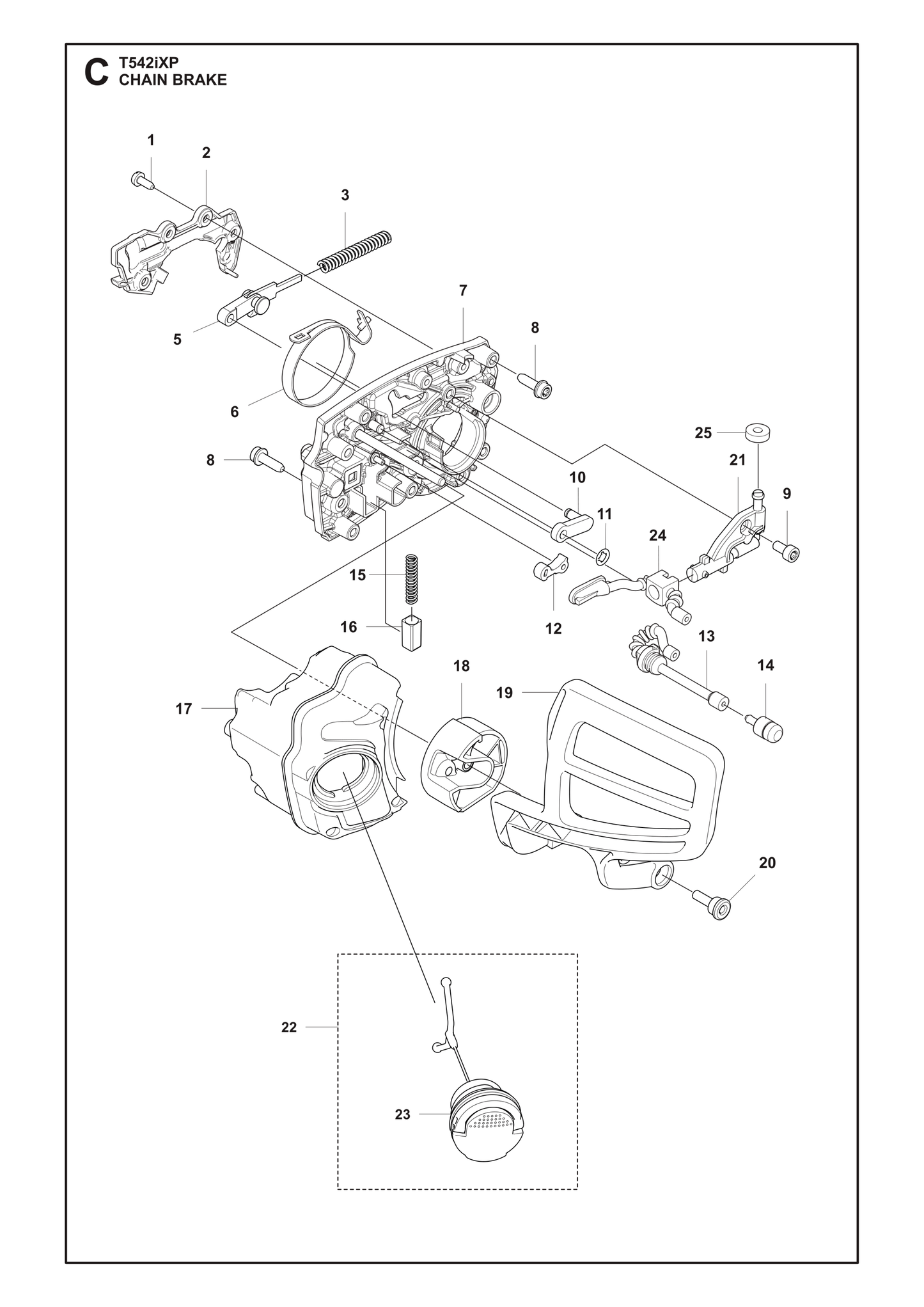 Husqvarna 503967501 onderdelentekening - positie 14