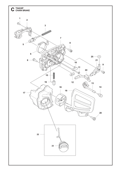 Husqvarna 503967501 onderdelentekening - positie 14