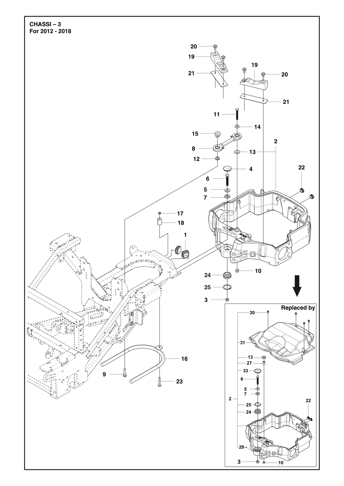 Husqvarna 536707201 onderdelentekening - positie 2