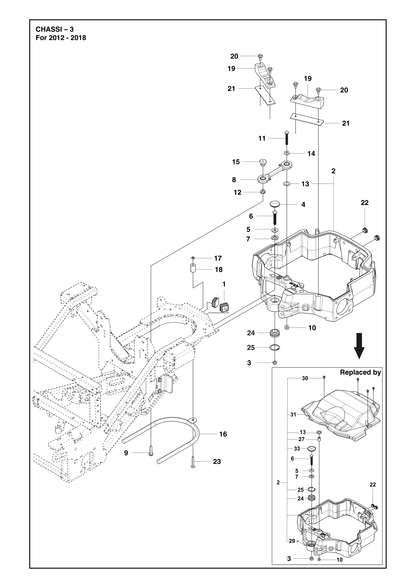 Husqvarna 536707201 onderdelentekening - positie 2