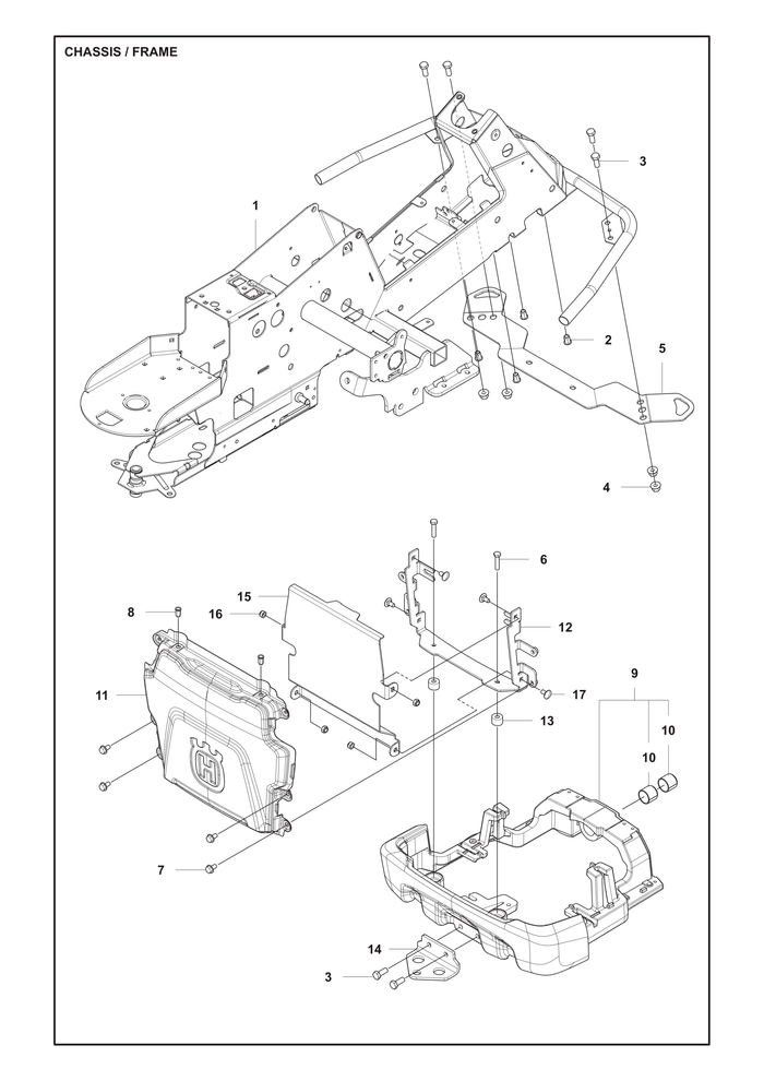 Husqvarna 727644951 onderdelentekening - positie 17