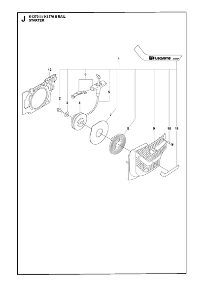 Husqvarna 501895902 onderdelentekening - positie 12