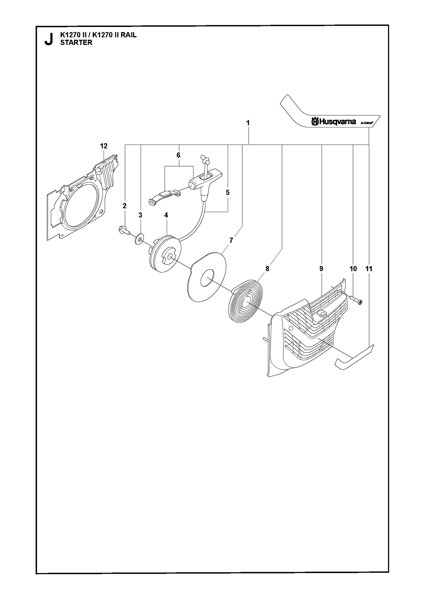 Husqvarna 506275514 onderdelentekening - positie 1