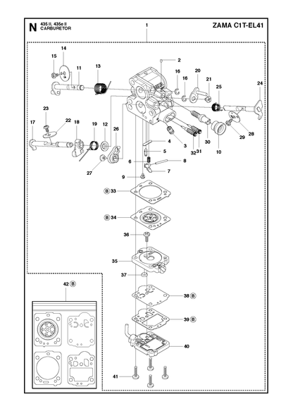 Husqvarna 504024601 onderdelentekening - positie 35