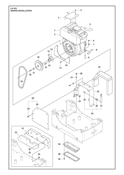 Husqvarna 595370801 onderdelentekening - positie 3
