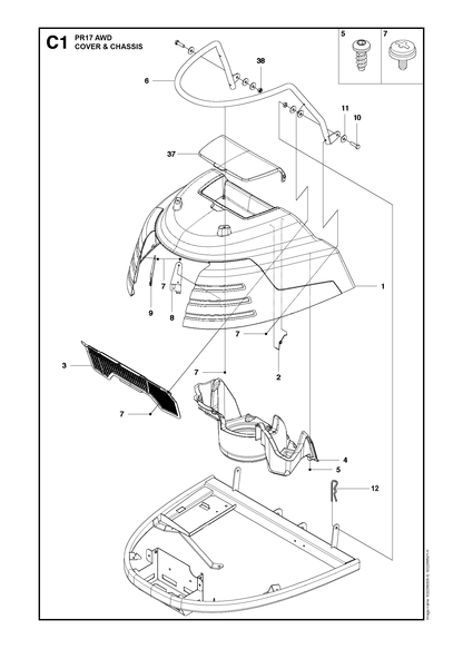 Husqvarna 721845401 onderdelentekening - positie 10