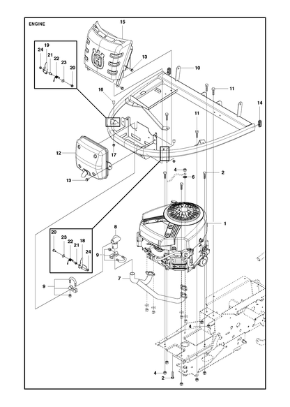 Husqvarna 504613404 onderdelentekening - positie 19