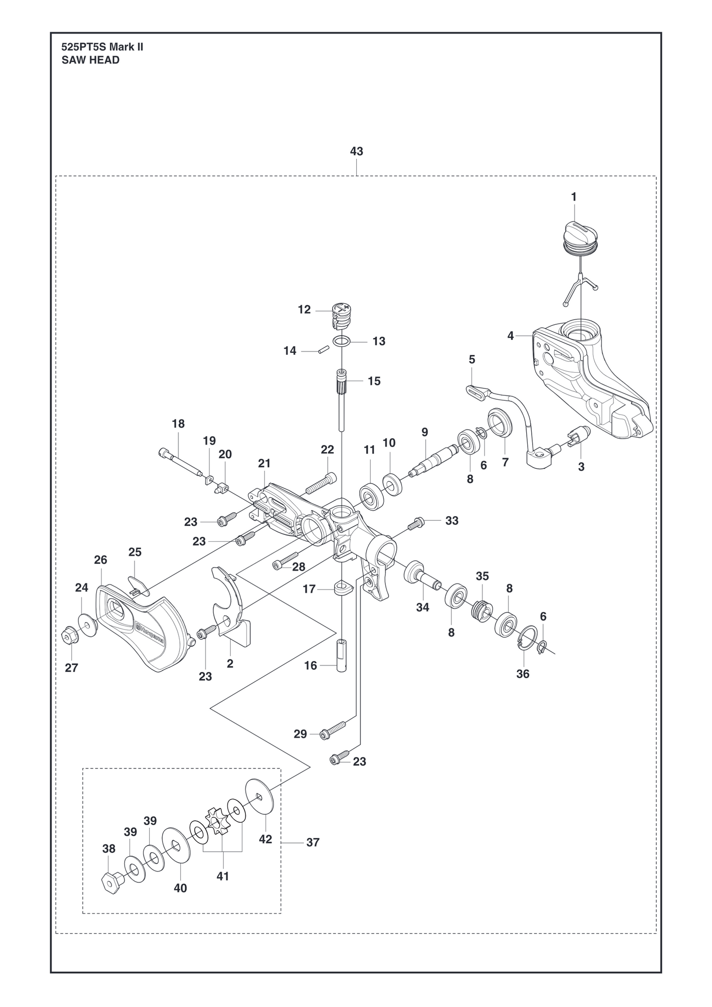 Husqvarna 510044301 onderdelentekening - positie 3