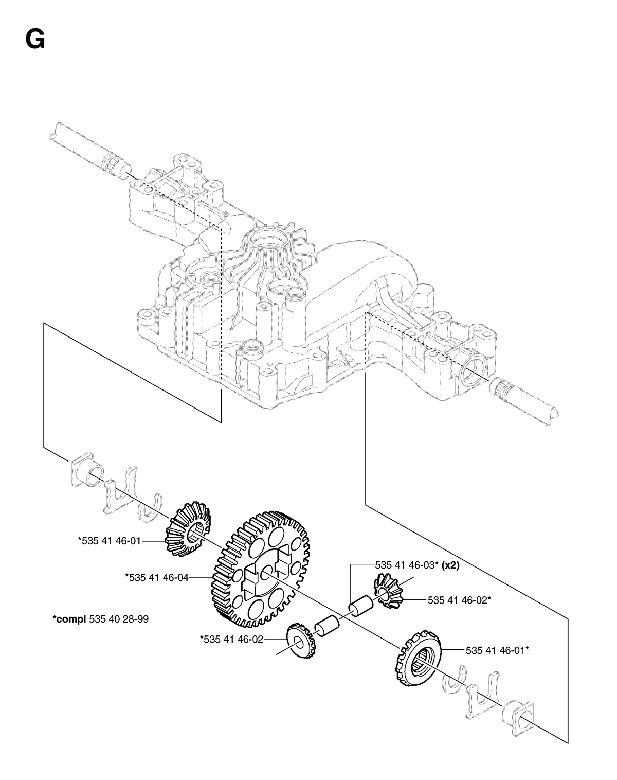 Husqvarna 535414601 onderdelentekening - positie 1