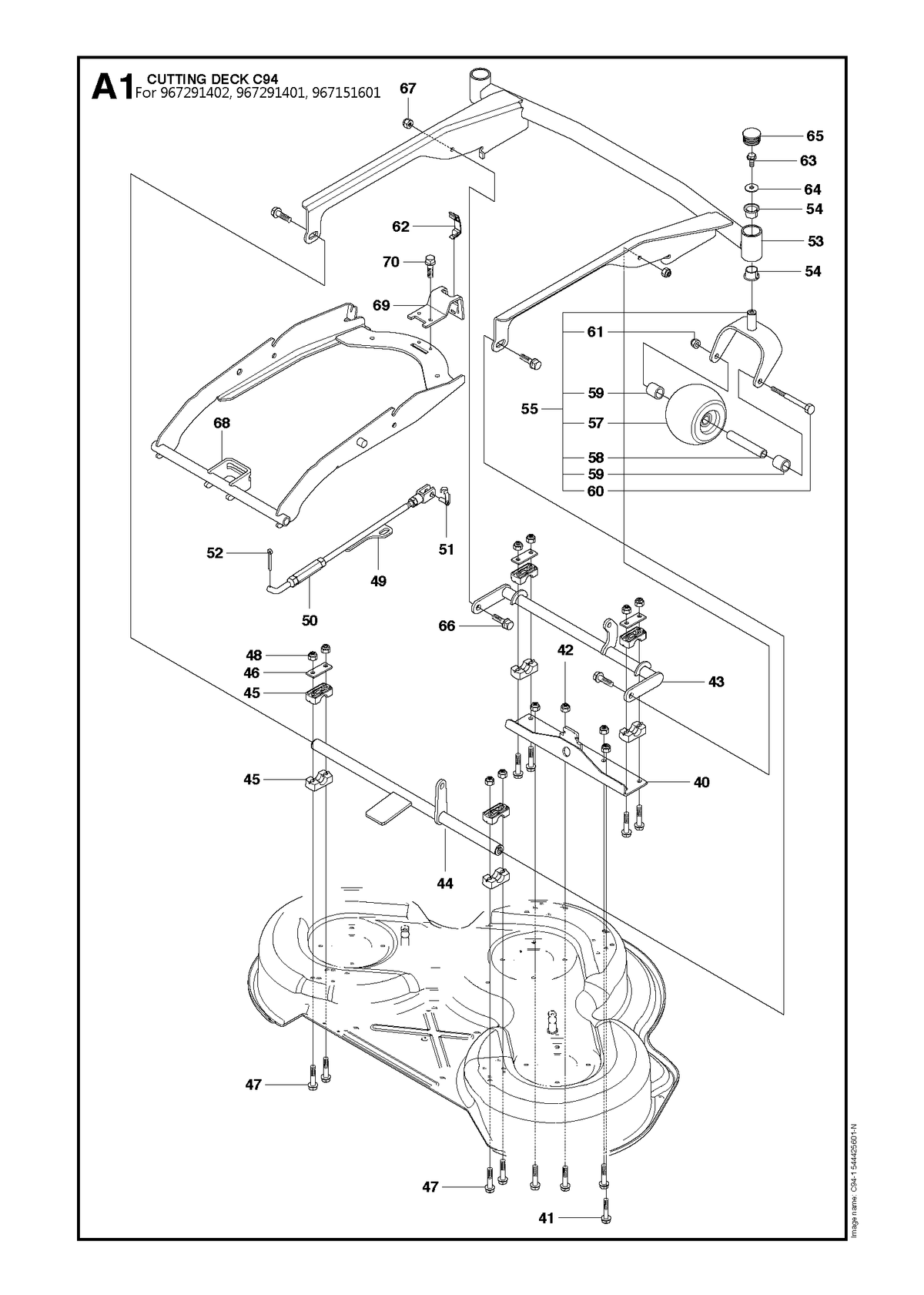 Husqvarna 523086501 onderdelentekening - positie 53