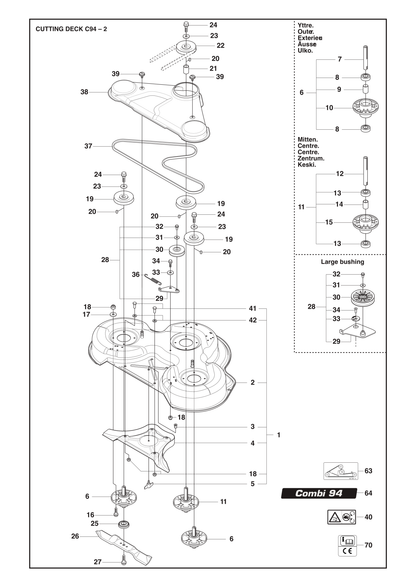 Husqvarna 506797301 onderdelentekening - positie 28
