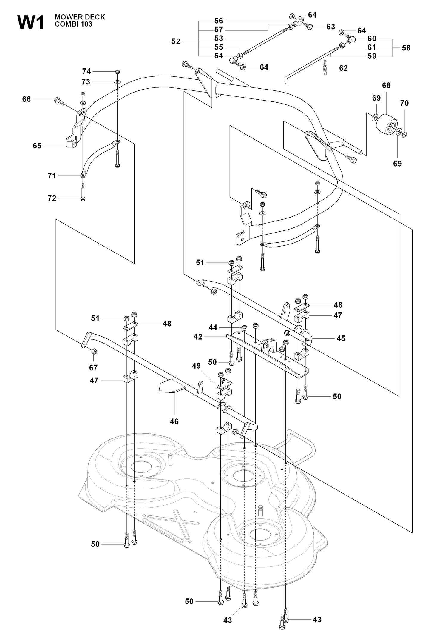 Husqvarna 506941206 onderdelentekening - positie 58