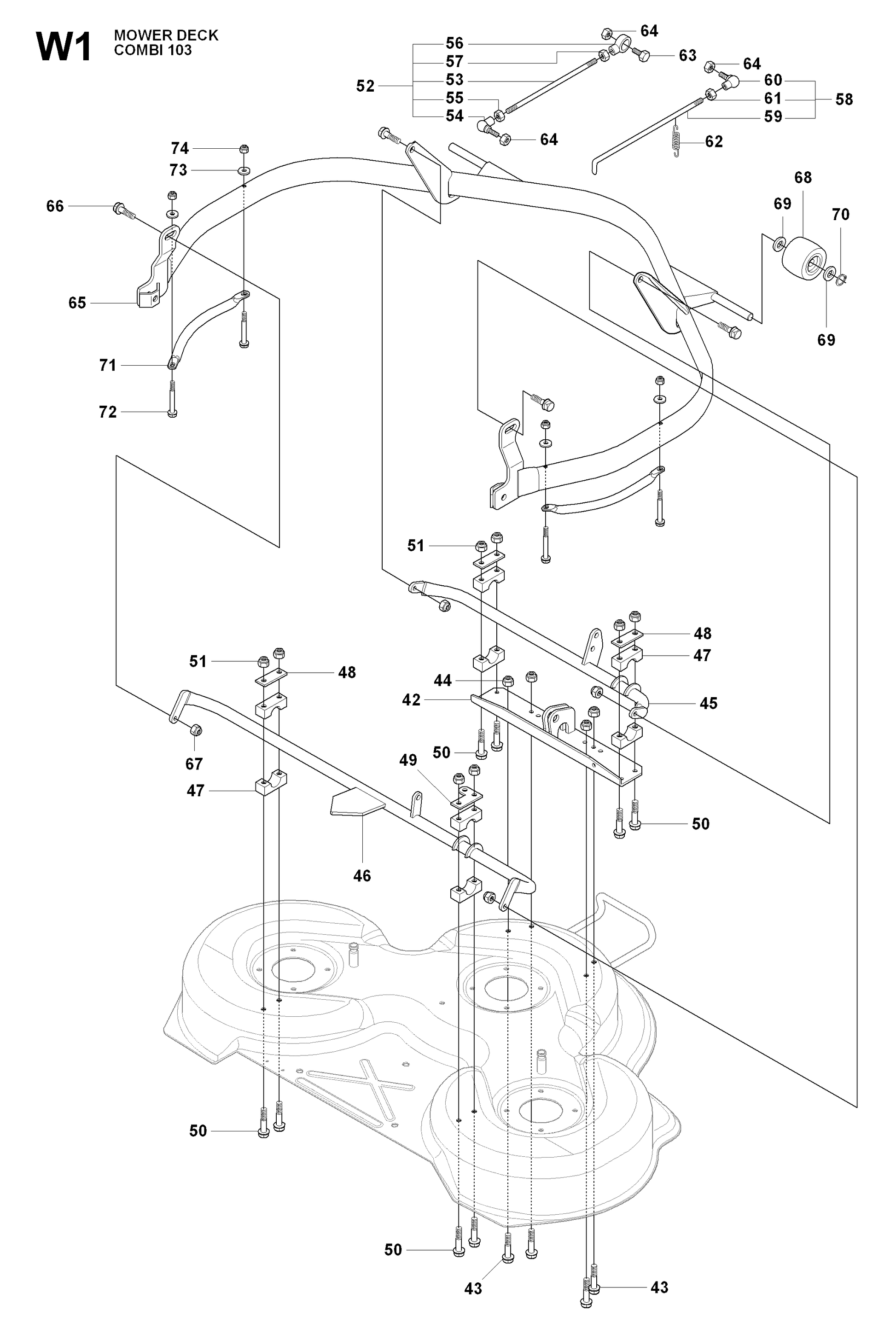 Husqvarna 506941206 onderdelentekening - positie 58