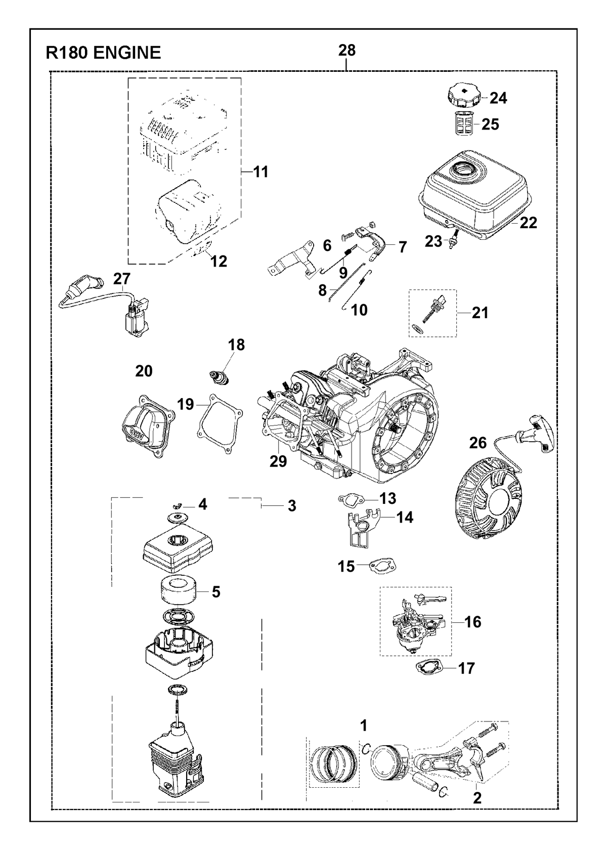 Husqvarna 590392502 onderdelentekening - positie 2