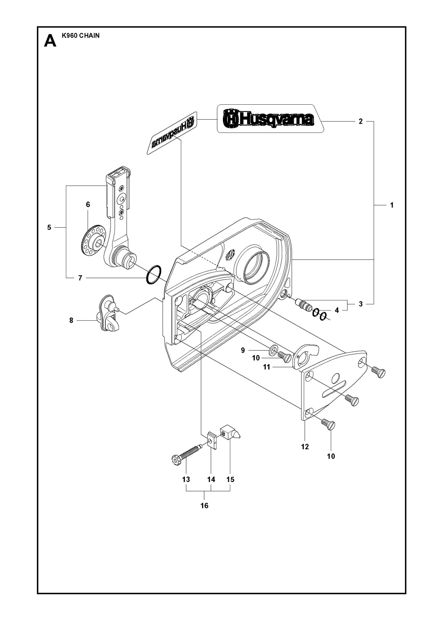 Husqvarna 506333301 onderdelentekening - positie 15