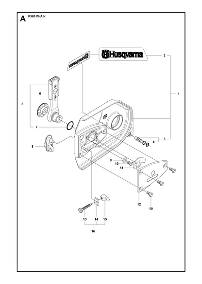Husqvarna 506333301 onderdelentekening - positie 15