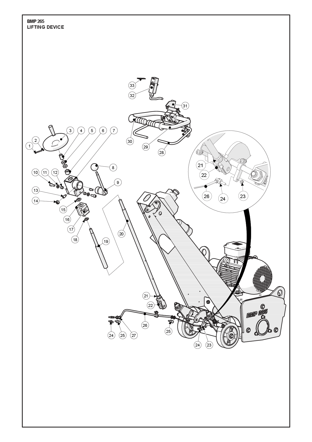 Husqvarna 503200240 onderdelentekening - positie 1