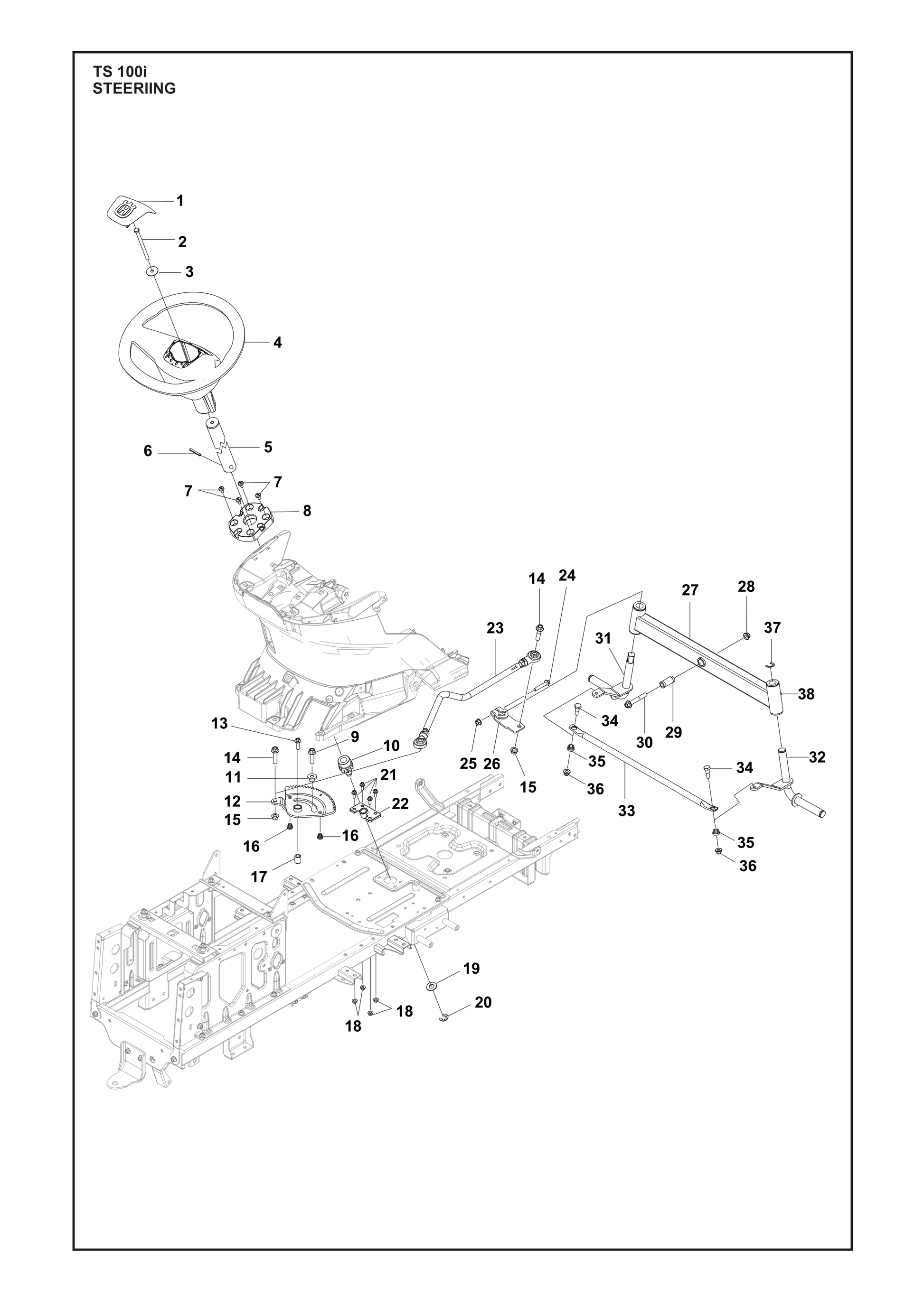 Husqvarna 504457301 onderdelentekening - positie 19