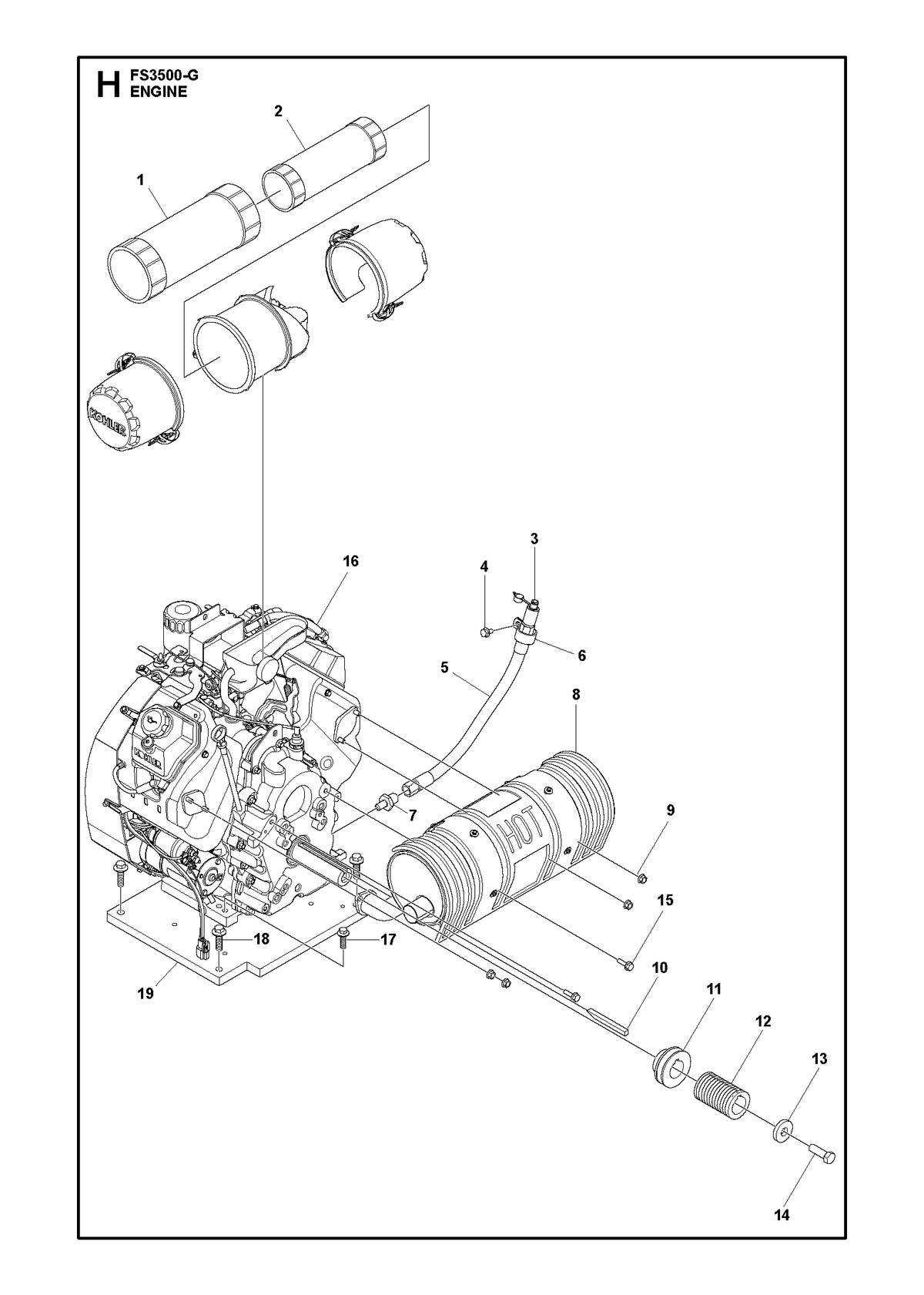 Husqvarna 588691701 onderdelentekening - positie 19