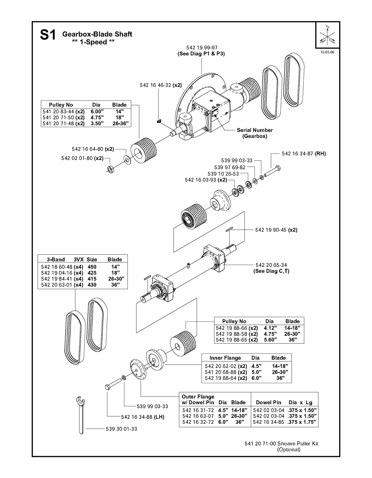 Husqvarna 539300133 onderdelentekening - positie 1