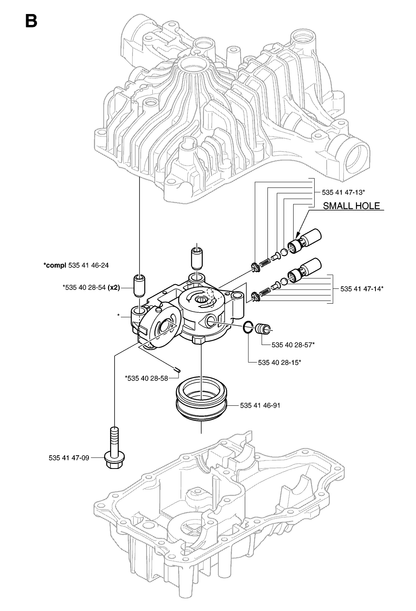 Husqvarna 535414624 onderdelentekening - positie 1