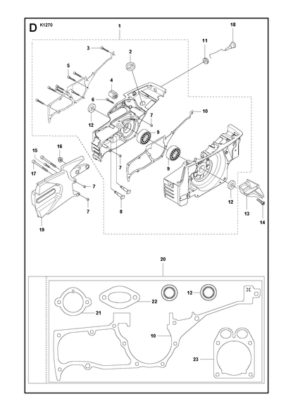 Husqvarna 506241405 onderdelentekening - positie 19