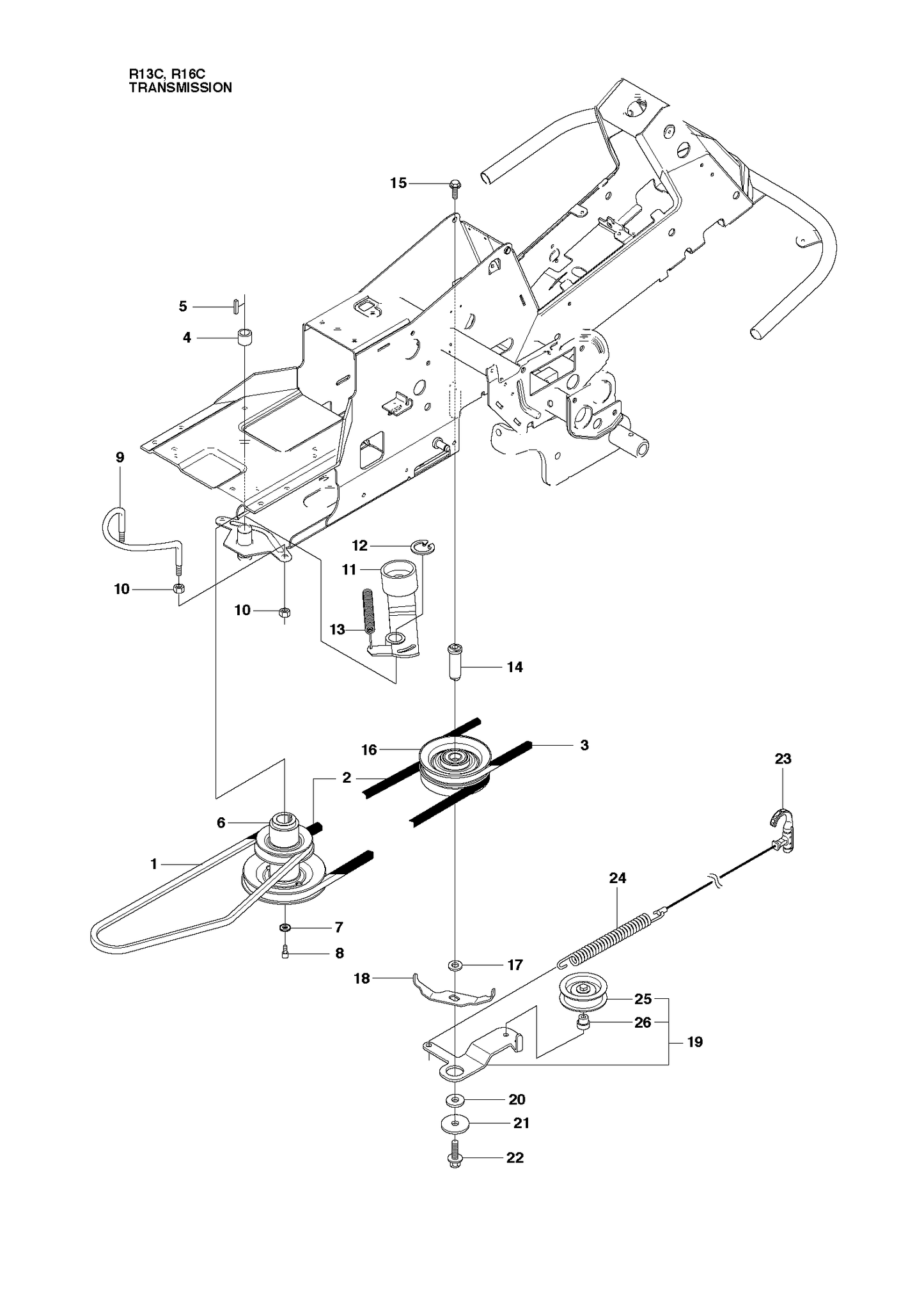 Husqvarna 506976401 onderdelentekening - positie 26