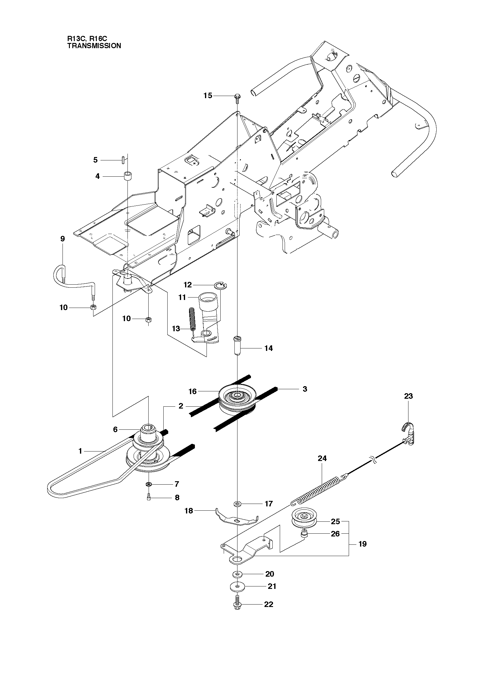 Husqvarna 506976401 onderdelentekening - positie 26
