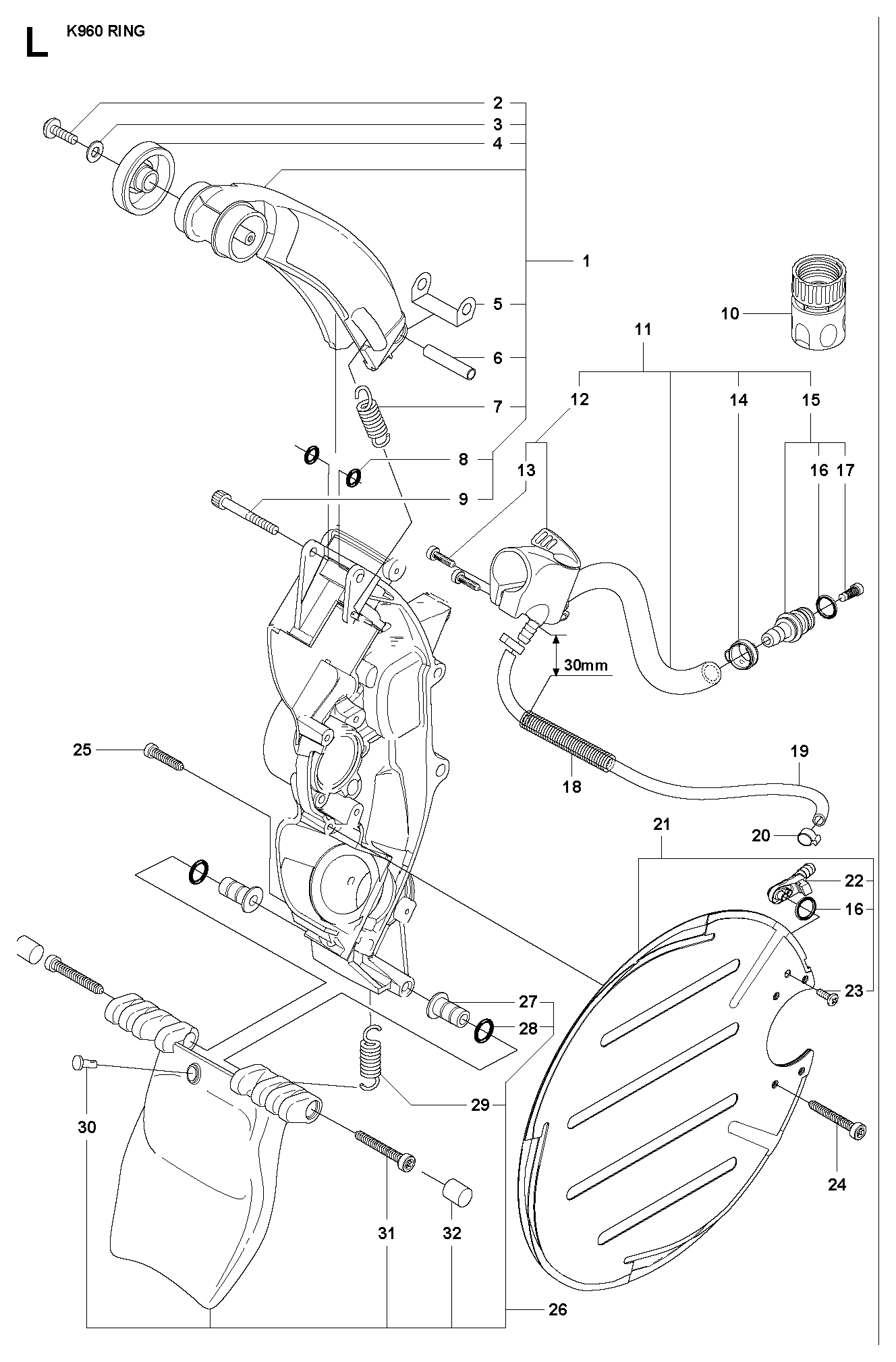 Husqvarna 506095606 onderdelentekening - positie 14