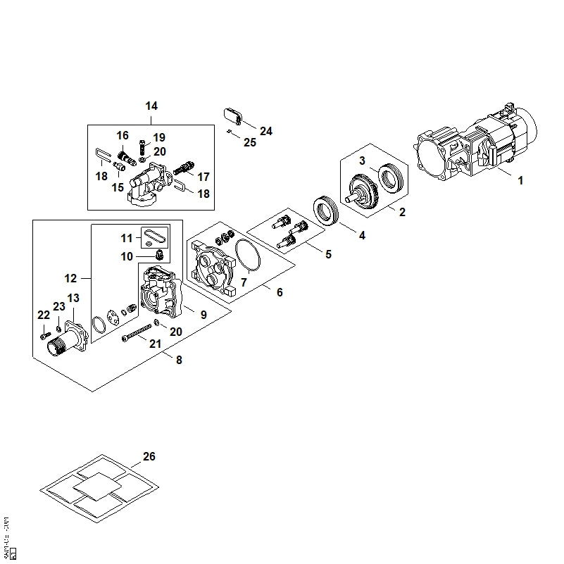 STIHL RE027106610 Beugel positie 18 technische tekening