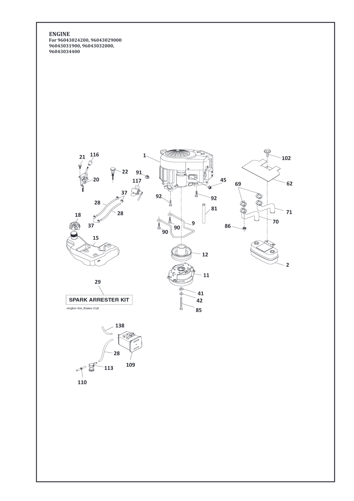 Husqvarna 532187495 onderdelentekening - positie 91