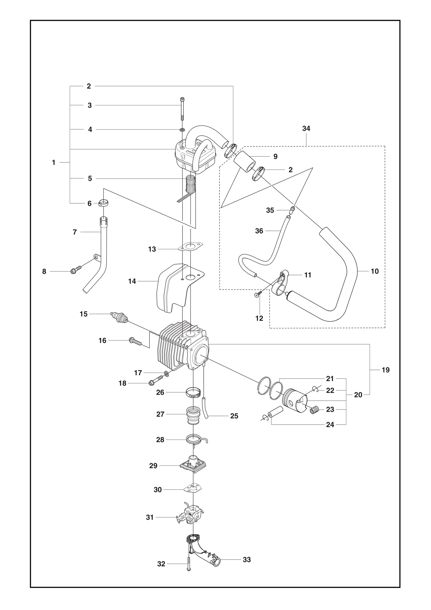 Husqvarna 503733901 onderdelentekening - positie 23