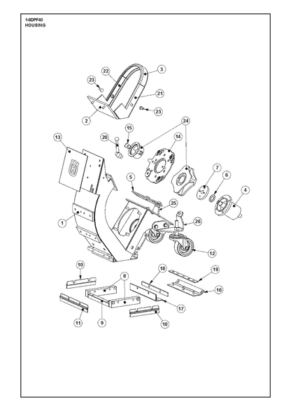 Husqvarna 535111102 onderdelentekening - positie 1