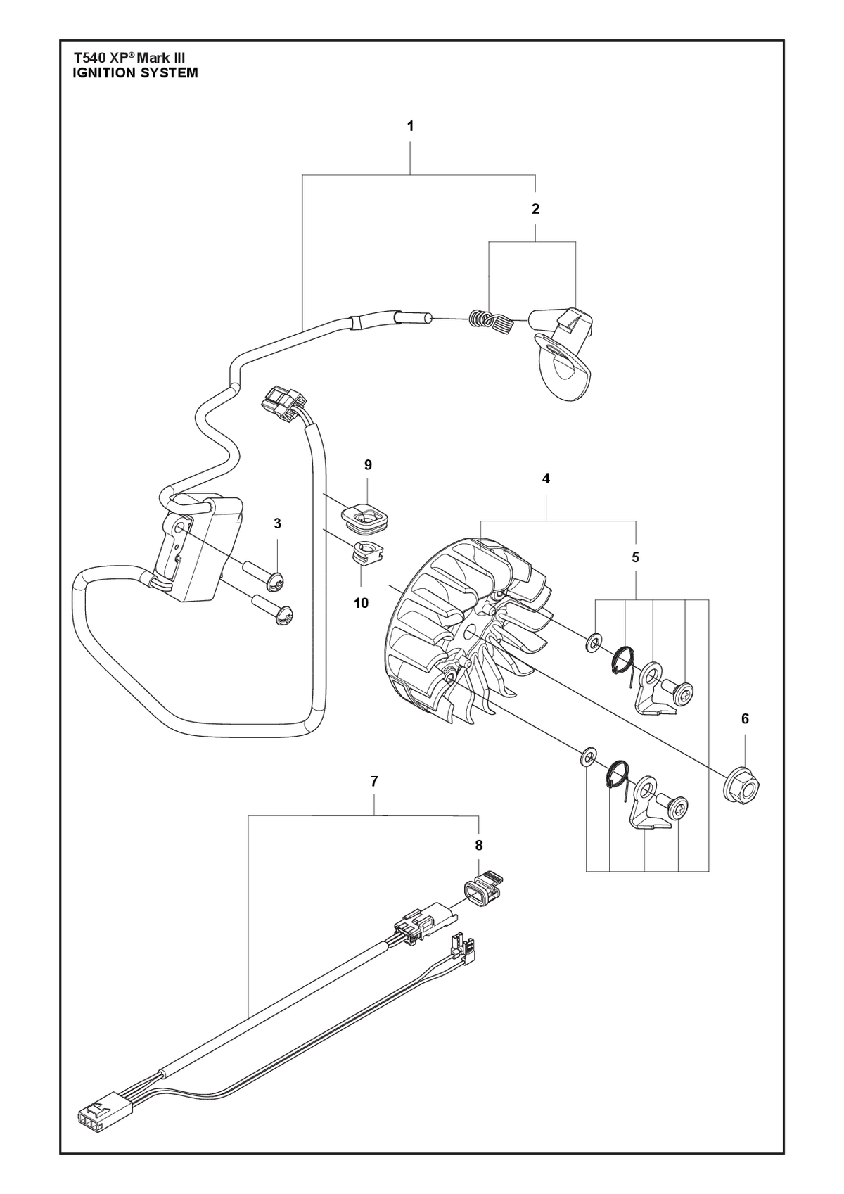 Husqvarna 548058601 onderdelentekening - positie 1