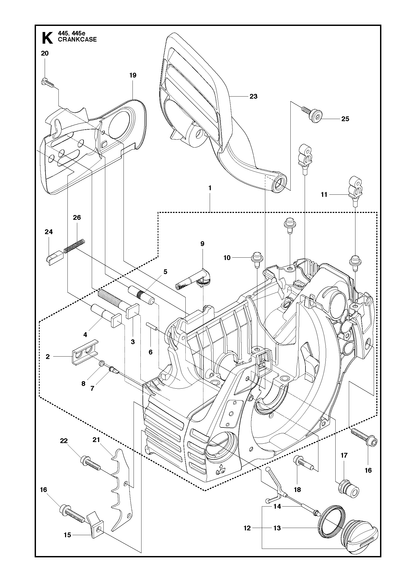 Husqvarna 505422701 onderdelentekening - positie 23