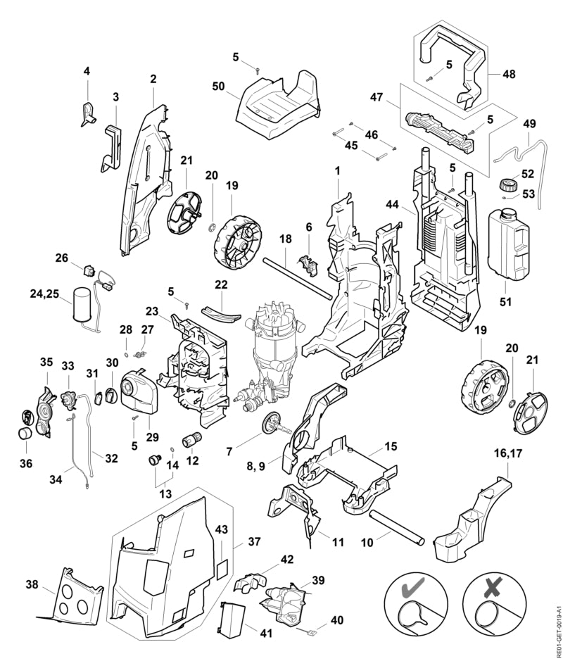 STIHL RE017981702 Sokkel positie 15 technische tekening
