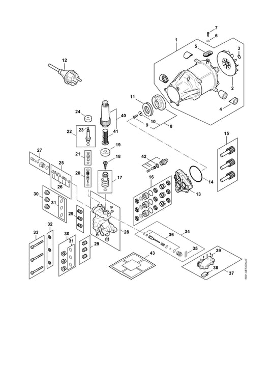 STIHL RE017907101 Verbindingsstuk positie 22 technische tekening