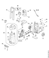 STIHL RE027905111 Afdekkap positie 28 technische tekening