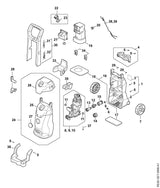 STIHL RE029671502 Typeplaatje positie 27 technische tekening