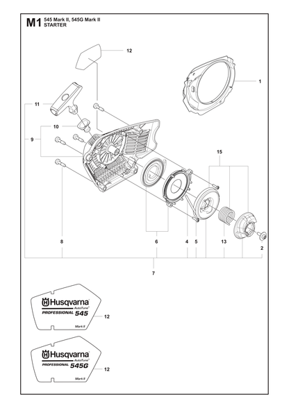 Husqvarna 582503401 onderdelentekening - positie 9